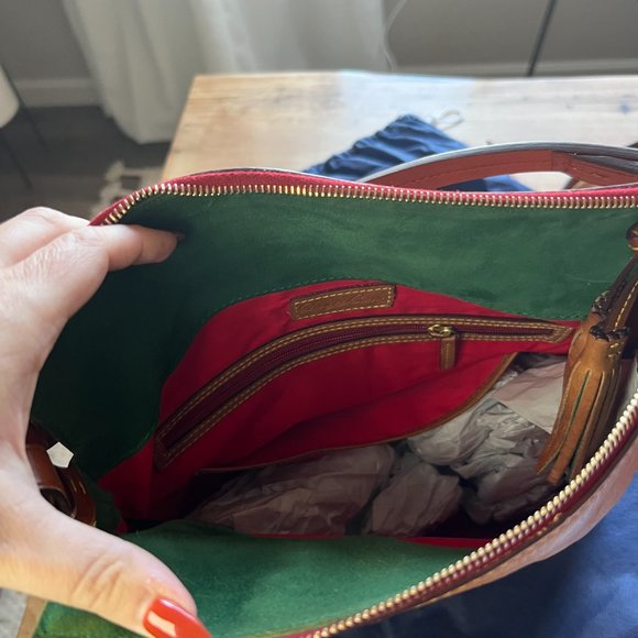 Dooney & Bourke Pebble Leather Twist Handle Shoulder Bag - Picture 5 of 8